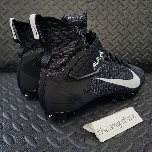 Nike Alpha Menace Elite 2 Flyknit Black Football Cleats AO3374-001 Men\'s Sz 11.5 main image 6